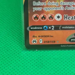 Charizard V 018/159 NM Holo Ultra Rare Full Art Crown Zenith Pokemon Card TCG - Image 4