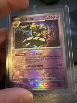 Pokemon TCG Prismatic Evolutions Dusknoir Masterball Reverse Holo Card 037/131 - Image 2
