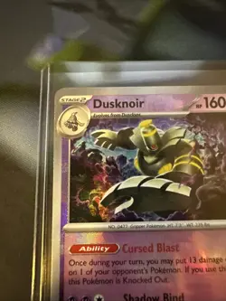 Pokemon TCG Prismatic Evolutions Dusknoir Masterball Reverse Holo Card 037/131 - Image 3
