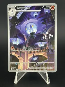Lampent 102/086 White Flare Illustration Rare Full Art Holo Pokemon Card NM - Image 1