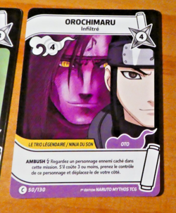 NARUTO MYTHOS 1ST ED EDITION CARD GAME CARTE OROCHIMARU 50/130 FR TCG NM 2026 - Image 1
