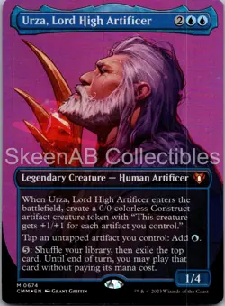 MTG SkeenAB Urza, Lord High Artificer (Borderless) FOIL Commander Masters NM - Image 1