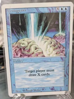 X1- Braingeyser Rare Revised Edition Magic: The Gathering Lightly Played - Image 1