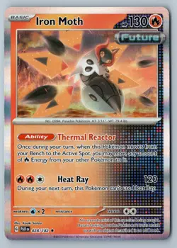 Iron Moth 028/182 Rare Paradox Rift Pokemon Near Mint - Image 1
