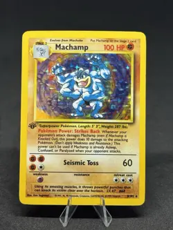 Pokemon TCG Machamp Base Set 8/102 Holo Unlimited Holo Rare - Image 1