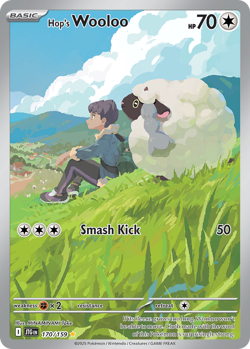 HOP'S WOOLOO 170/159 ILLUSTRATION RARE JOURNEY TOGETHER POKEMON HOLO NEAR MINT - Image 1