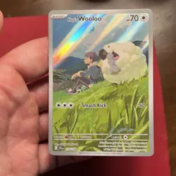 Pokemon TCG Hop's Wooloo 170/159 Sv09: Journey Together IR Holo Card - Image 2