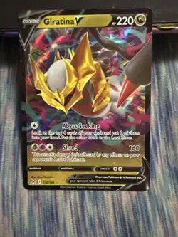 Giratina V 130/196 SWSH11: Lost Origin Ultra Rare Pokemon Card NM - Image 1