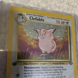 Pokemon Clefable 1st Edition Base Set Holo Rare Stage 1 HP 70 Arita 1999 1/64 - Image 3