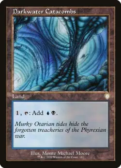 mtg magic Darkwater Catacombs retro ENGLISH Catacombes de Sombreau - Image 1