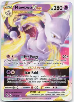 Mewtwo VSTAR 031/078 Holo VSTAR Rare Pokemon GO Pokemon Holo Near Mint - Image 1