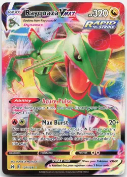 Rayquaza VMAX 101/159 Holo VMAX Rare Crown Zenith Pokemon Holo Near Mint - Image 1