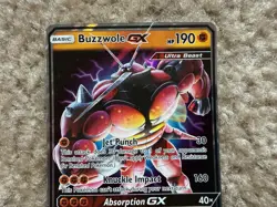 Buzzwole GX 57/111 Holo GX Rare Crimson Invasion Pokemon 2017 - Image 5