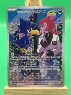 Team Rocket's Murkrow 200/182, Destined Rivals, Illustration Rare, Pokemon TCG - Image 1
