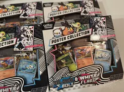 Lot of 4 Pokemon TCG Scarlet and Violet Black Bolt White Flare Poster Collection - Image 5