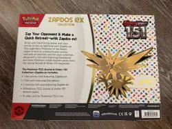 Pokemon TCG Scarlet & Violet 151 Zapdos EX Collection Box Sealed NEW - Image 2
