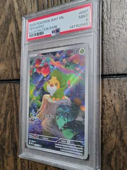 POKEMON WHT EN-WHITE FLARE ILLUSTRATION RARE #087 - SEWADDLE 087/086 - PSA 9 - Image 2