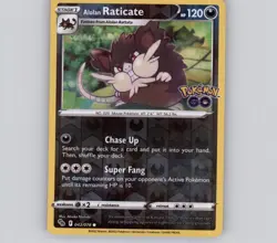 Alolan Raticate 042/078 Reverse Holo C Pokemon GO NM Pokemon - Image 1