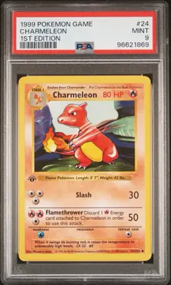 Pokemon PSA 9 1st Edition Charmeleon 024/102 Base Set (Shadowless) - Image 1