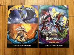 Pokemon TCG Sun and Moon Collector's Albums Base Set Guardians Rising Lot of 2 - Image 1
