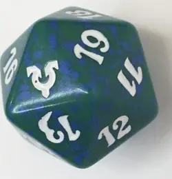 Magic the Gathering MTG d20 Spindown Dice Avacyn Restored Green Blue - Image 4