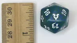 Magic the Gathering MTG d20 Spindown Dice Avacyn Restored Green Blue - Image 5