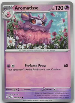 Aromatisse (Master Ball Pattern) 039/131 Prismatic Evolutions Pokemon Holo NM - Image 1