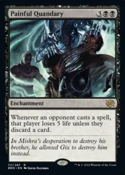 MTG Painful Quandary [The Brothers' War] Near Mint Magic - Image 1