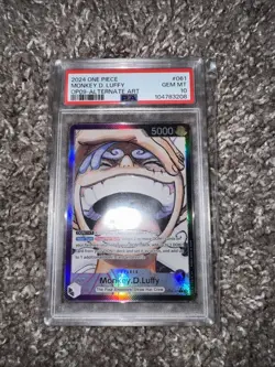 2024 One Piece OP09 EN Alternate Art #061 Monkey D Luffy PSA 10 GEM MINT - Image 1
