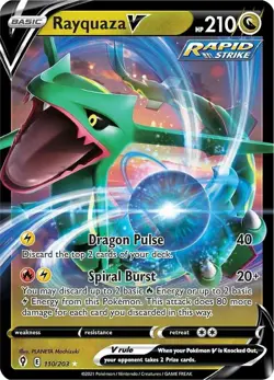 Rayquaza V - 110/203 - SWSH07: Evolving Skies Holofoil NM/M- Pokemon TCG - Image 1