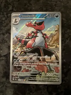 Pokemon TCG 2025 SV: Black Bolt English Krookodile 137/086 Illustration Rare - Image 1
