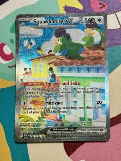 TCG Pokemon English SIR Squawkabilly ex 264/193 Sv02: Paldea Evolved Holo - Image 1