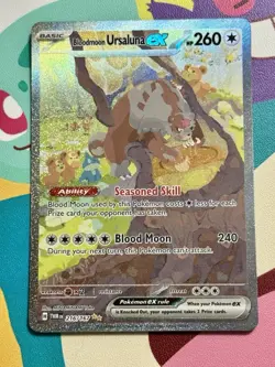 TCG Pokemon English Bloodmoon Ursaluna ex 216/167 Sv06: Twilight Masquerade Holo - Image 1