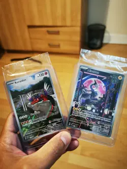 Pokemon Center Stamped Promos Miraidon SVP 013 and Koraidon SVP 014 Set - Image 1