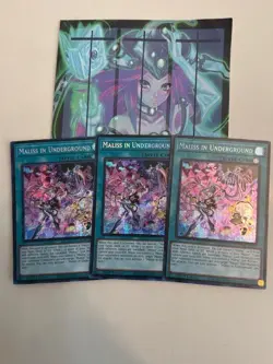 Yugioh 3x Maliss in Underground Secret Rare MP25-EN127 2025 Mega-Pack 1st Ed NM - Image 1