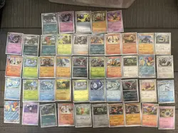Pokemon Card 45 Cards Lot Scarlet & Violet White Flare Halo And Reverse Halo Lot - Image 1
