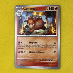 Camerupt 032/197 UnCommon Obsidian Flames scarlet & Violet Pokemon Card NM - Image 1