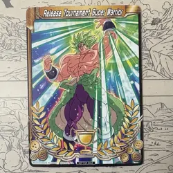 Tournament Release Merit Card Super Warrior Broly Dragon Ball Super Masters CCG - Image 2