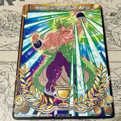 Tournament Release Merit Card Super Warrior Broly Dragon Ball Super Masters CCG - Image 3