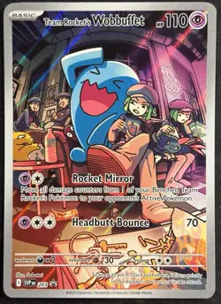 Team Rocket's Wobbuffet SVP 203 - Promo Destined Rivals Pokemon TCG - NM Card - Image 1