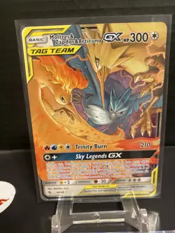 Pokemon TCG Moltres Zapdos Articuno GX Holo Card 44/68 -Hidden Fates - Image 2
