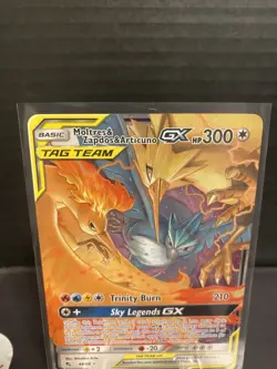 Pokemon TCG Moltres Zapdos Articuno GX Holo Card 44/68 -Hidden Fates - Image 4