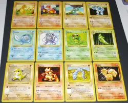 12 Card Lot Vintage Pokemon Base Set Shadowless WOTC Charmander Machoke - Image 1