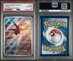 Pokemon TCG Latios Illustration Rare Card PSA 10 Surging Sparks 203/191 - Image 1