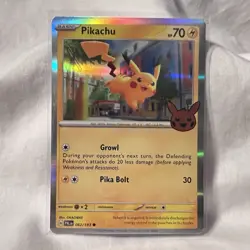 Pokemon Card PIKACHU 062/193 Trick or Trade 2023 with Halloween Stamp Hologram - Image 1