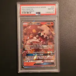 Pokemon 2019 Unified Minds Heatran GX 25/236 Holo Ultra Rare PSA 8 - Image 1
