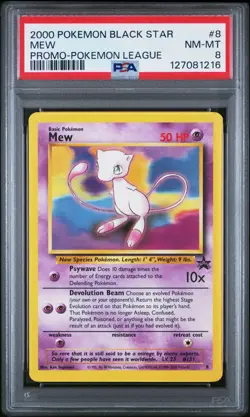 Mew 2000 Pokemon Black Star Promo #8 - PSA 8 -216 - Image 1