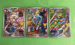 Pokemon First Partner Series 2 Illustration Galar Grookey, Scorbunny, Sobble - Image 1