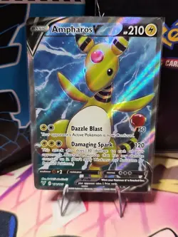 Pokemon TCG SWSH Vivid Voltage Ampharos v Holo Card 171/185 FA Ultra Rare - Image 1