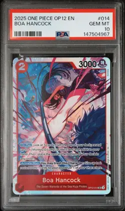 2025 One Piece OP12 EN Legacy Of The Master #014 Boa Hancock PSA 10 Gem Mint - Image 1